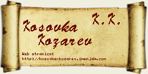 Kosovka Kozarev vizit kartica